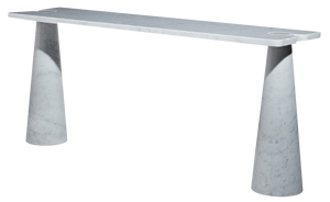 White Marble Eros Console Table by Angelo Mangiarotti for Skipper, 1990s