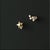 14k Solid Gold Japanese Asymmetric Star Women Modern Diamond Stud Earrings - 2 Pieces For Sale - Image 4 of 10