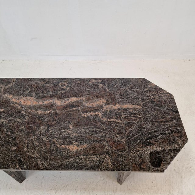 Italian Coffee Table in Granite, 1980s For Sale - Image 10 of 17