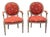Pair of Vintage Painted Fauteuils With Floral Upholstery For Sale