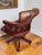 Antique Style Chesterfield Swivel and Tilt Captain's Chair in Brown Buttoned Leather, 1990s For Sale - Image 13 of 18