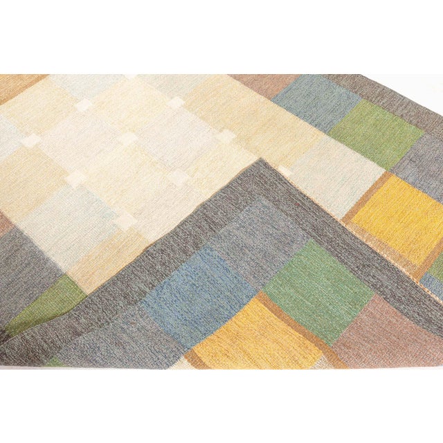Doris Leslie Blau Vintage Swedish Flat Woven by Ulla Parkdal For Sale - Image 10 of 10