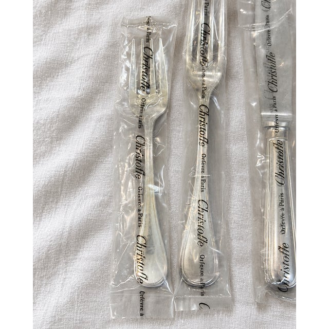 Vintage Christofle Albi Silver-Plated Flatware Service for 4, Unused Sealed - 20 Pieces For Sale - Image 15 of 17