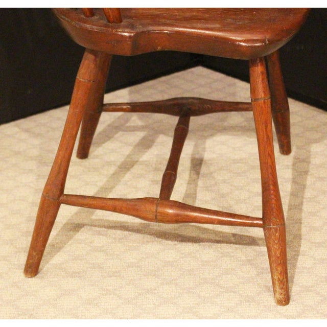 Early 19th Century American Fan Back Windsor Side Chair For Sale - Image 9 of 10