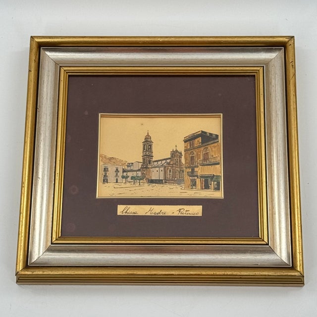 Italian Vintage Italian Chiesa Madre Partinico Hand-Painted 22k Gold Leaf Art For Sale - Image 3 of 12