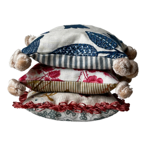 Schumacher, Alice Sergeant, Sanderson, Chelsea Textiles Lavender-Filled Designer Decorative Pillows - Set of 3 Small