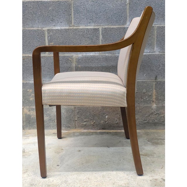 20th Century Gunlocke Oak and Upholstered Armchair For Sale In Washington DC - Image 6 of 6
