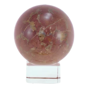 Jasper Red Stone Sphere W/Stand