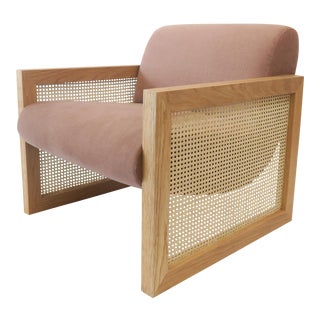 Custom Cane Armchair For Sale