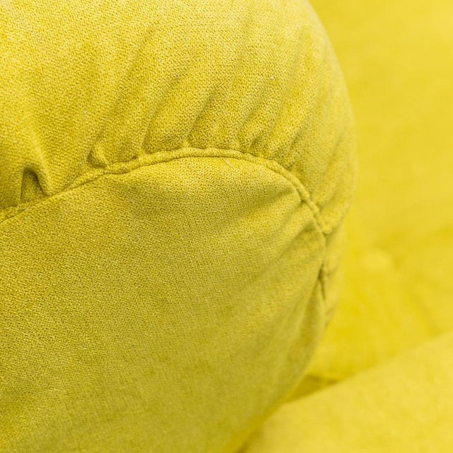 Lime Green Fabric Armchair with Metal Frame, 1970s For Sale - Image 8 of 13