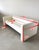 Vintage 80s Postmodern Off White Boucle Bolster Sofa For Sale - Image 9 of 10