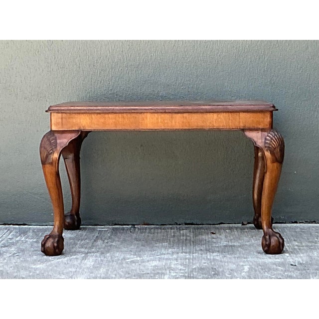 Late 20th Century Vintage Chippendale Clam Shell Small Coffee Table For Sale - Image 5 of 12