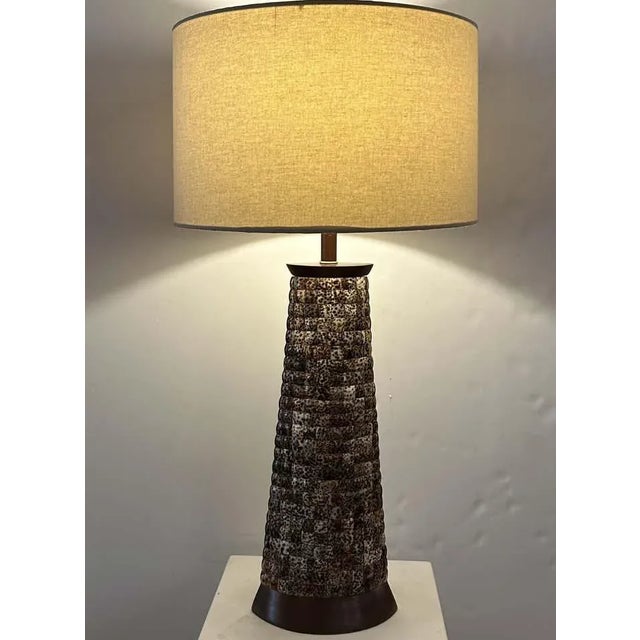 Pair of Mosaic Palecek Leopard Shell Table Lamps For Sale - Image 4 of 5