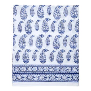 Malabar Deep Blue Multi-Paisley Twin Fitted Sheet For Sale