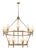 Aloadecor Classic Large Warm Brass Two-Tier Chandelier With White Shades For Sale
