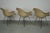 Vintage Parchment Fiberglass Dax Armhairs by Charles & Ray Eames, Set of 3 For Sale - Image 18 of 18