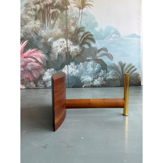 Brown Mid-Century Modern Walnut and Glass Coffee Table by Hainke, 1970s For Sale - Image 8 of 16