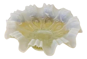 Vintage Fenton Opalescent Ruffled Bowl