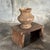 Small Antique Light Teak Stool, 1990s For Sale - Image 6 of 11