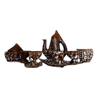 Coffee Set, Vallauris, France, Set of 8 For Sale