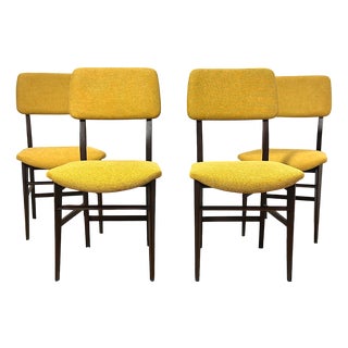 Vintage Teak Chairs, Italy, 1960s, Set of 4 For Sale