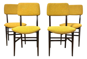 Vintage Teak Chairs, Italy, 1960s, Set of 4