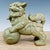 Early 20th Century Pair of Antique Celadon Glazed Guardian Lions – 9.8" Foo Dogs With Brocade Balls For Sale - Image 5 of 9