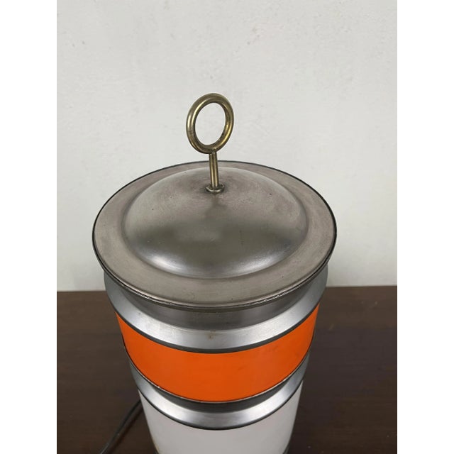 Orange Table Lamp in Plastic and Glass by Goffredo Reggiani for Reggiani Illuminazione, 1960s For Sale - Image 8 of 9