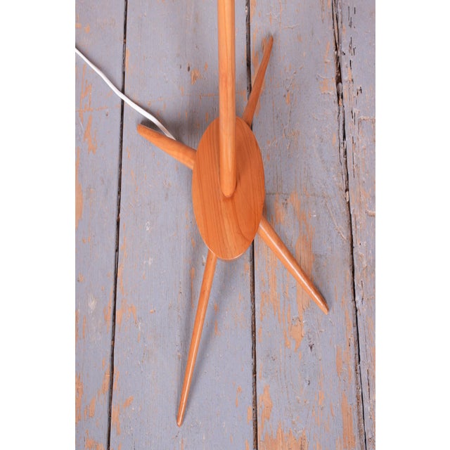 Mid-Century Modern Floor Lamp in Beech from Úluv, 1960s For Sale - Image 6 of 9