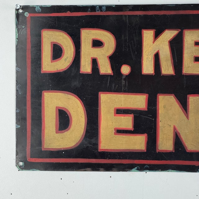 American Double Sided Metal Trade Advertising Sign, a Beauty Shop & a Dentist For Sale - Image 3 of 8