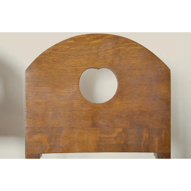 Set of Oak Side Chairs by Richard Riemerschmid for Deutsche Werkstätten Hellerau, 1890s For Sale - Image 5 of 11