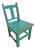 Vintage Turquoise Blue Children's Chair For Sale