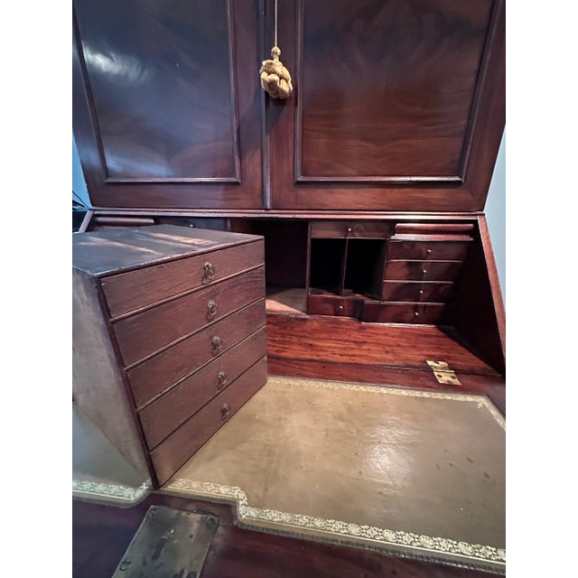 Late 18th Century Late 18th Century George III Burled Walnut Secretary For Sale - Image 5 of 13