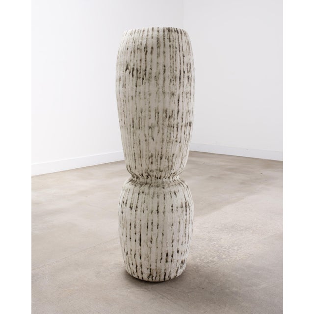 Contemporary Kristina Riska Ceramic Stoneware Winter Urn Vase 4.5 Ft For Sale - Image 3 of 18