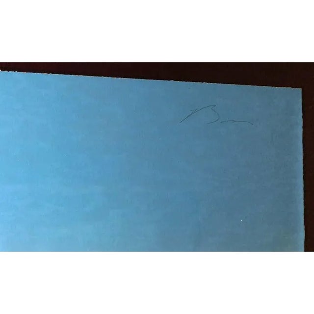 Earl Biss "Horse Thieves at Dusk”Blue Original Limited Edition Serigraph on Paper For Sale In Denver - Image 6 of 8