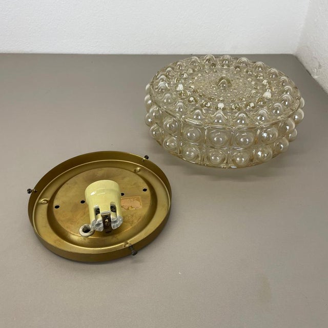 Amber Bubble Structure Wall Light attributed to Helena Tynell for Glashütte Limburg, 1960s For Sale - Image 6 of 18