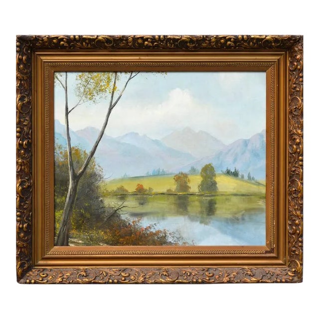 Mid 20th Century Eastern Sierra Mountains Landscape Oil Painting, Framed For Sale
