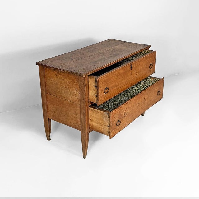Italian Wooden Chest of Drawers with Iron Handles, 1930s For Sale - Image 4 of 18