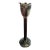 Vintage Chrome & Leather Standing Ashtray For Sale