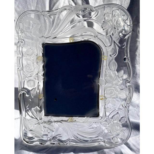 Vintage Mikasa Crystal “Victorian” Frosted & Clear Photo Frame Mint Condition For Sale - Image 10 of 11