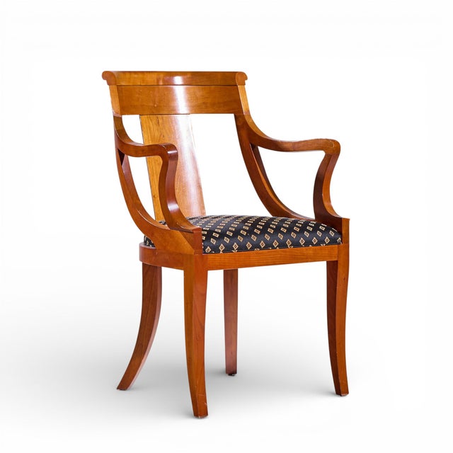 Baker Furniture Company Baker Furniture Solid Cherry Wood Regency Dining Chairs - Set of 4 For Sale - Image 4 of 13