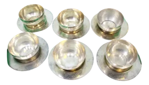 Wash Basins and Plates in Hammered Silver, Set of 6