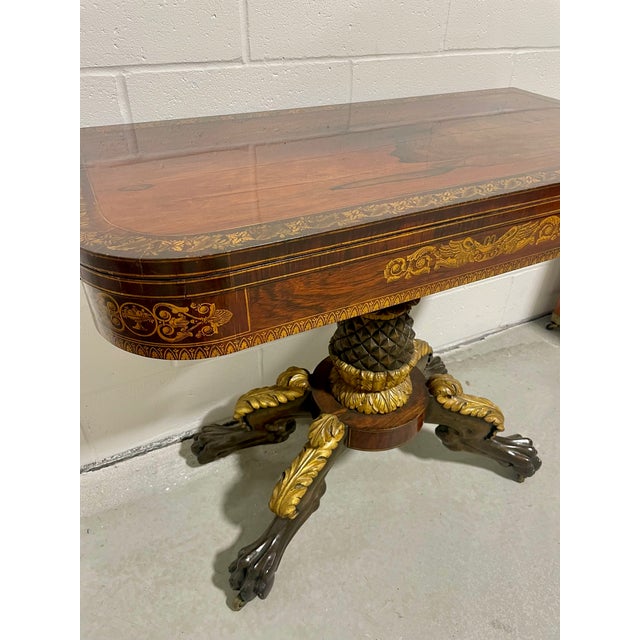 American Antique Flip-Top Games Table For Sale - Image 3 of 18