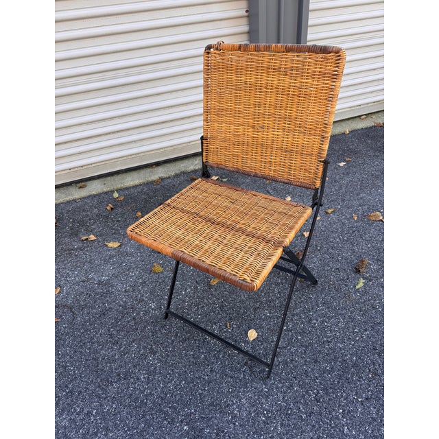 1950s Vintage French Cafe Folding Dining Set Including 4 Chairs For Sale - Image 5 of 7