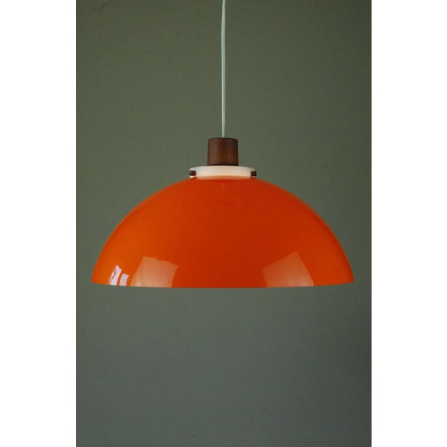Orange Pendant Lamp by Uno & Östen Kristiansson for Luxus, Vittsjö, Sweden, 1960s For Sale - Image 8 of 12