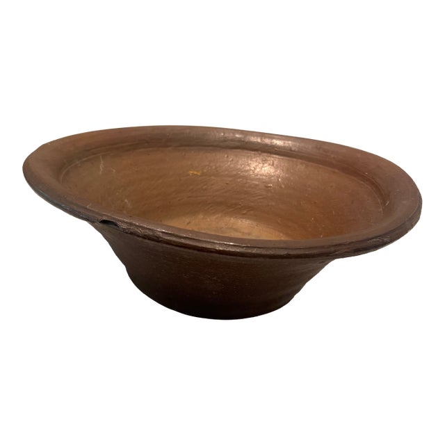 Original Antique French Pottery Bowl-Late 19th C For Sale