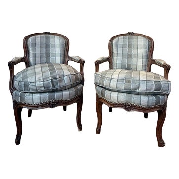Louis XV Style Cabriolet Armchairs, Set of 2 For Sale