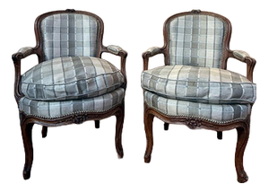 Louis XV Style Cabriolet Armchairs, Set of 2