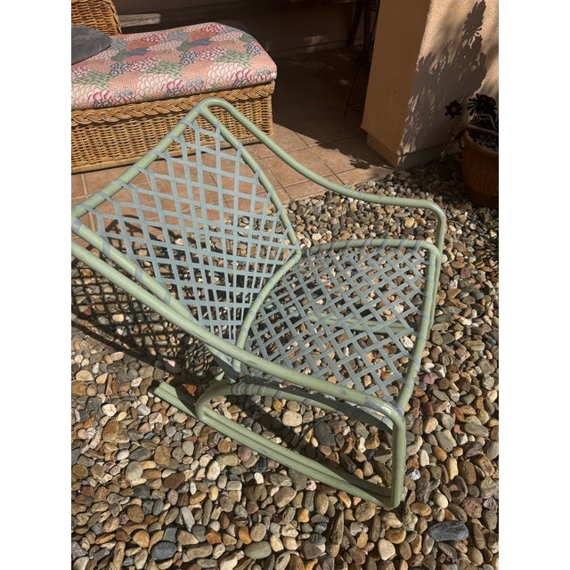 1960s Brown Jordan "Tamiami" Woven Rocking Chair, Attributed For Sale In San Francisco - Image 6 of 14