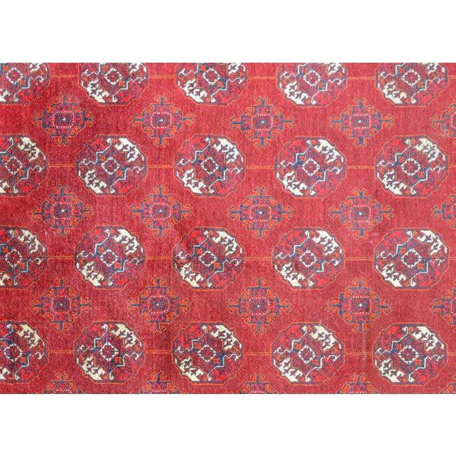 Vintage Afghani Turkoman Rug For Sale - Image 4 of 13